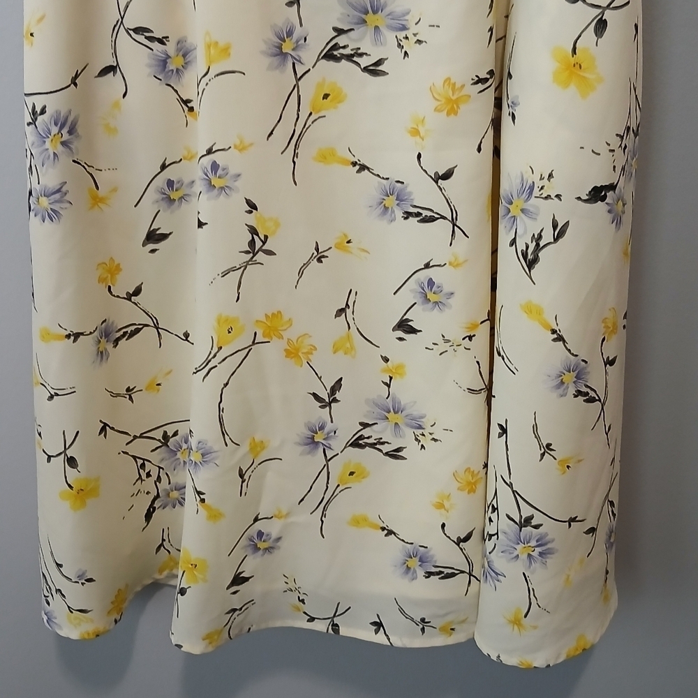 Modcloth Floral Midi Dress Pockets Womens Medium Fairy Cottagecore Y2K Babydoll - Picture 3 of 8